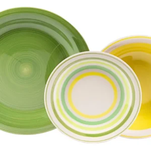 Servizio Piatti 18 Pezzi Stoneware Collection Kyklos Verde