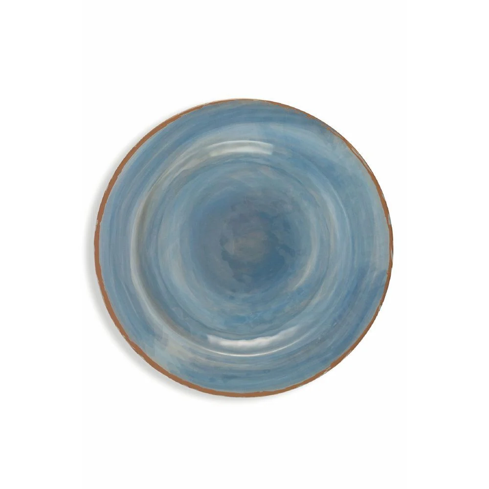 Servizio Piatti Piano 6 Pezzi Melammina Ø 28cm Villa d'Este Baita Blu