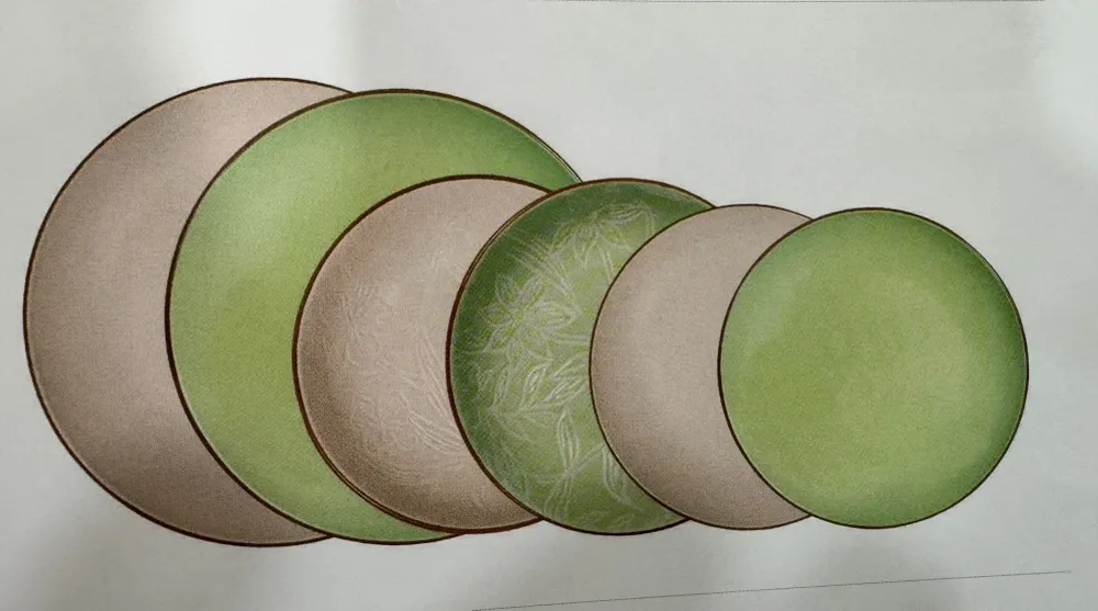 Servizio di Piatti da Tavola Stoneware Baltic Green dimo casa collection