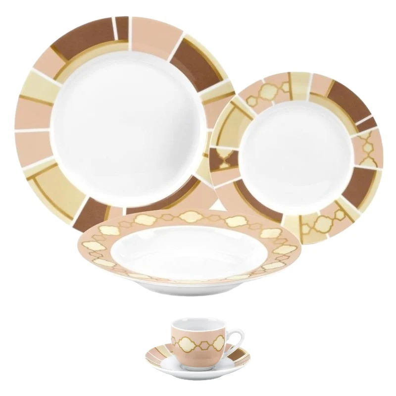 Servizio di Piatti+Caffè Per 6 Persone “Helena” 24 pz. Fade Maison