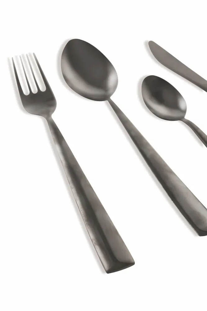 Servizio Set di Posate 24 Pezzi Acciaio Villa d'Este Home Tivoli Modern Nero