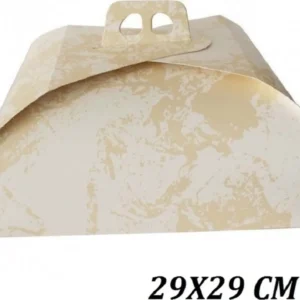 Set 3pz Scatola Porta Torta Cartone Dolce 29x29cm Carta Compleanni Festa Party