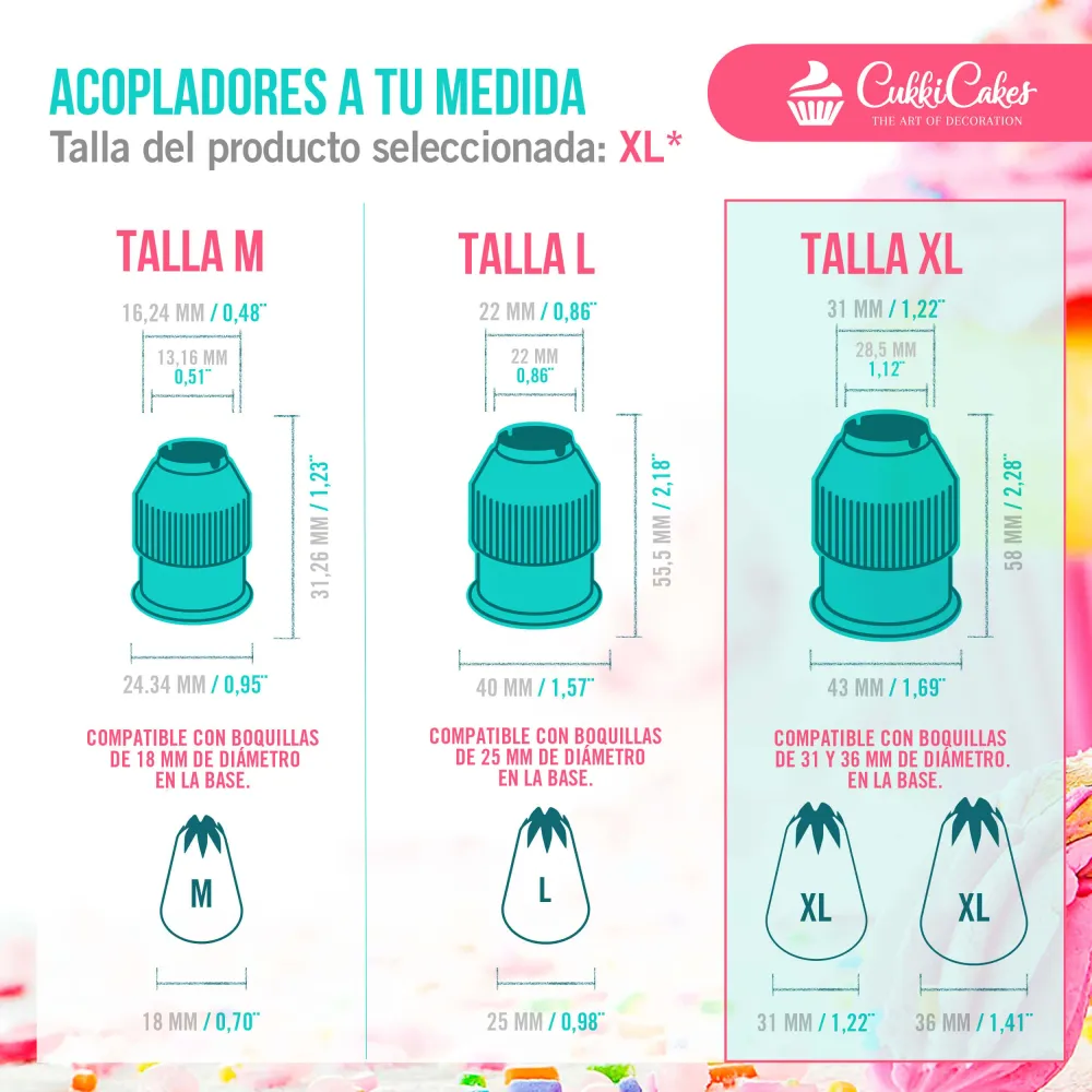 Set di adattatori - 3 pezzi (XL)