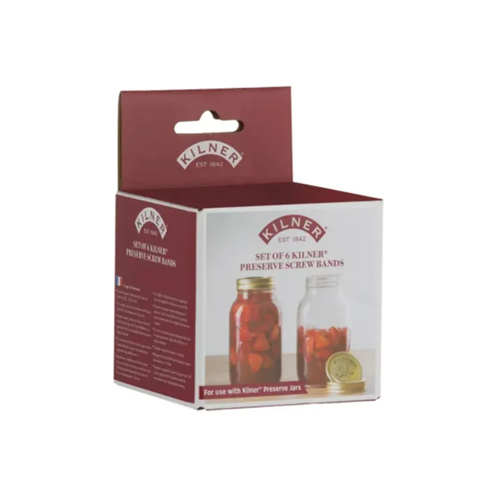 Set di 6 anelli con chiusura vite per la sigillatura sottovuoto Kilner®