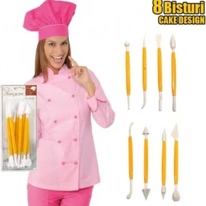 Set di 8 Attrezzi Bisturi Per Modeling Cake Design Torta Dolce Pasta Di Zucchero
