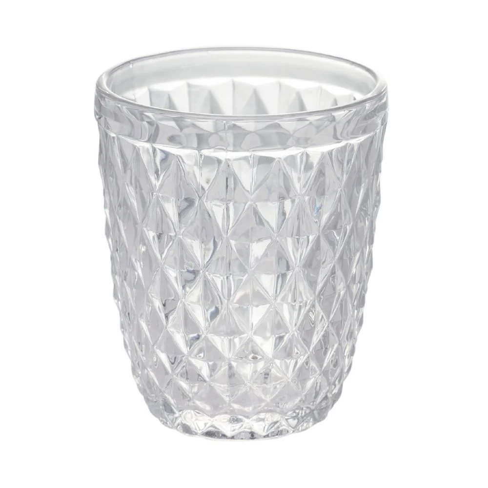 Set 6 Bicchieri Acqua Diamond Vetro VdE Tivoli 1996 Trasparente
