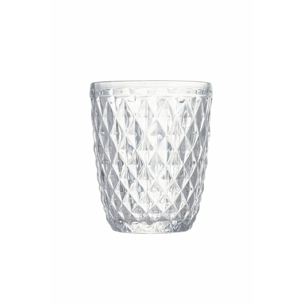 Set 6 Bicchieri Acqua Diamond Vetro VdE Tivoli 1996 Trasparente
