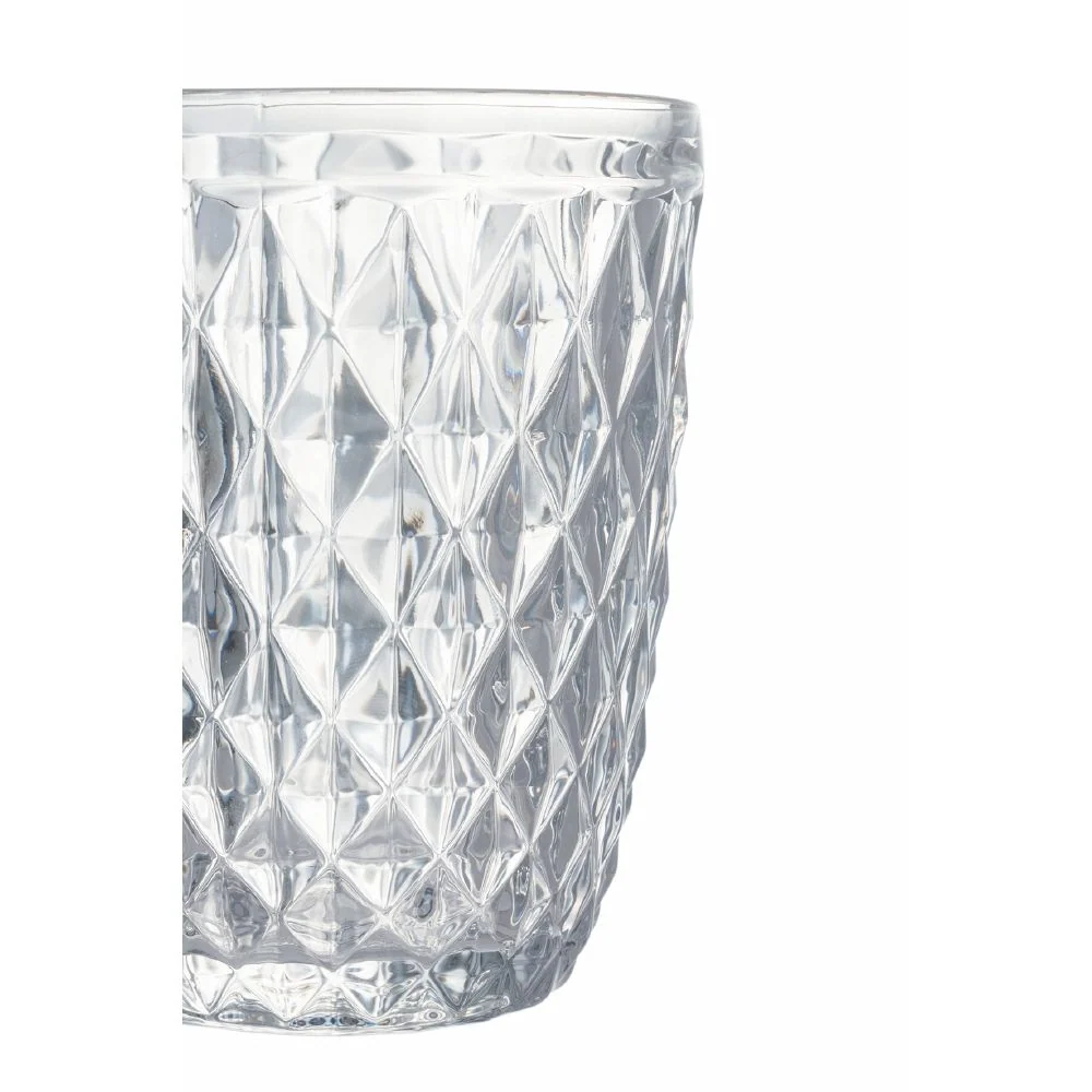 Set 6 Bicchieri Acqua Diamond Vetro VdE Tivoli 1996 Trasparente