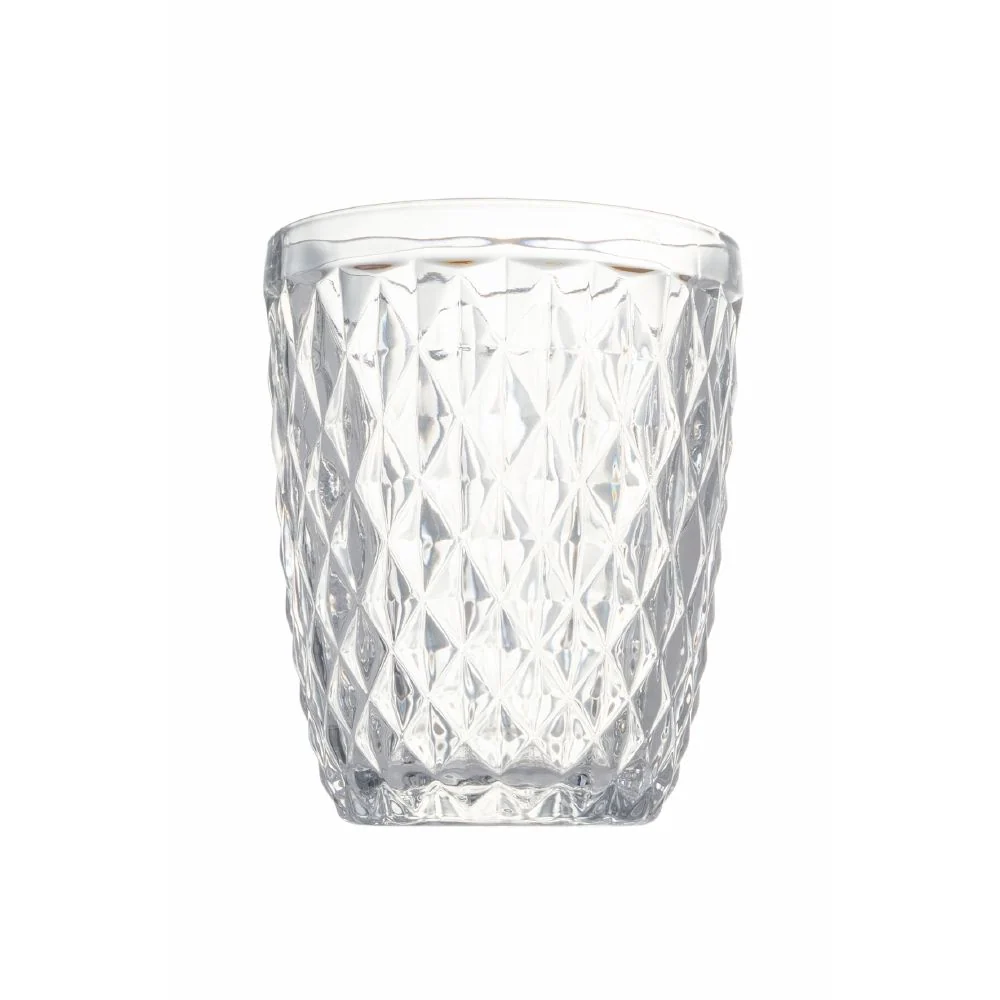 Set 6 Bicchieri Acqua Diamond Vetro VdE Tivoli 1996 Trasparente