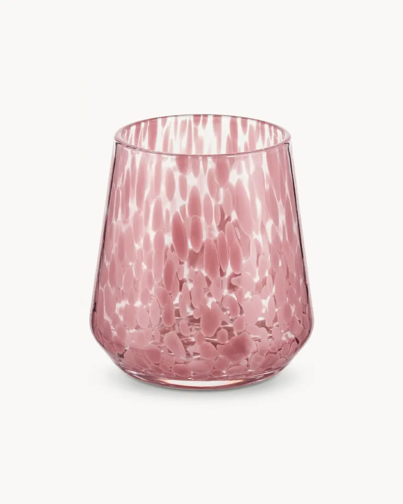 Set 6 bicchieri acqua vetro decorato Candy