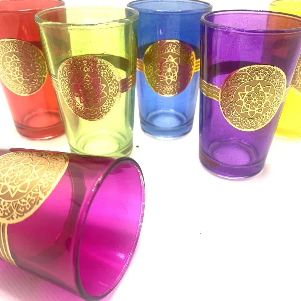 Set di 6 bicchieri da tè arabi Golden Sun