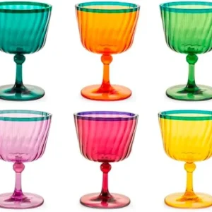 Set 6 Calici acrilico colorati cl 25H&H