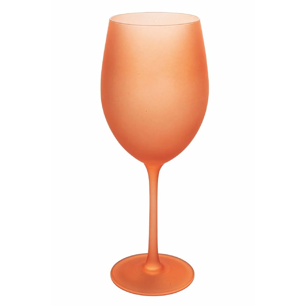 Set 6 Calici Effetto Ghiaccio Happy Hour Sunset Vetro VdE Tivoli 1996 Rosso