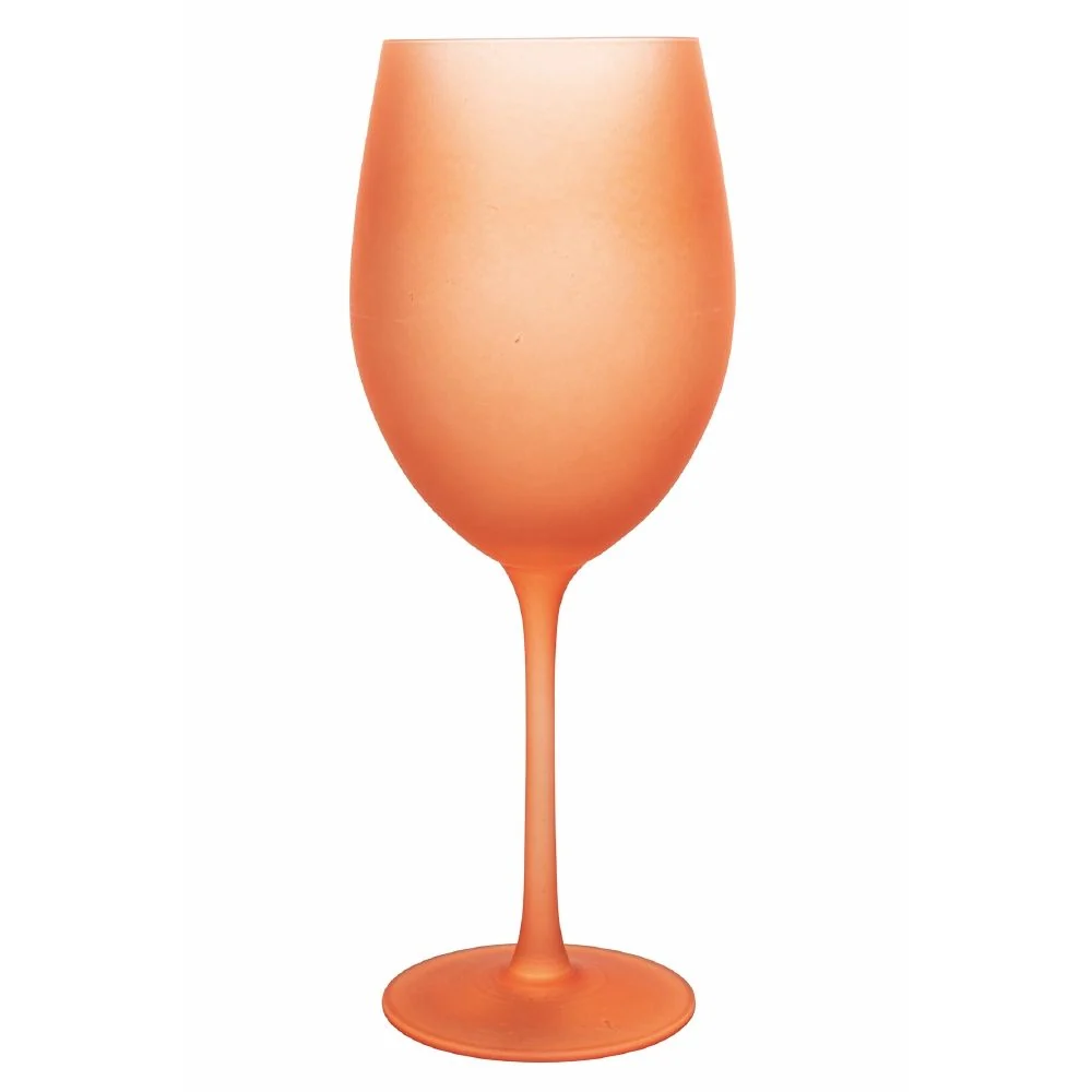Set 6 Calici Effetto Ghiaccio Happy Hour Sunset Vetro VdE Tivoli 1996 Rosso