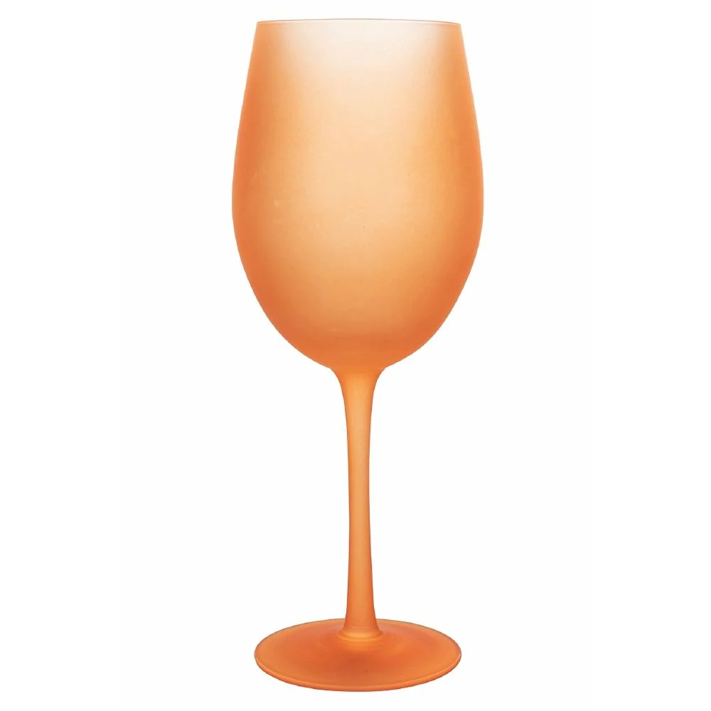 Set 6 Calici Effetto Ghiaccio Happy Hour Sunset Vetro VdE Tivoli 1996 Rosso