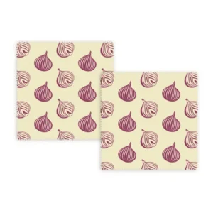 Set di 2 cipolle tela di cera d'api 16x16 cm