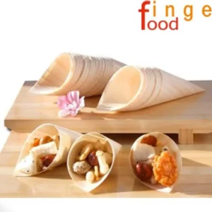 Set 12 Coni Finger Food Fibra Di Pioppo Catering Aperitivo 22,5 X 15,5 Cm