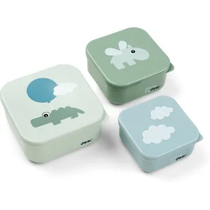 Set di 3 Contenitori per Merenda - Happy Clouds - Verde Done Deer