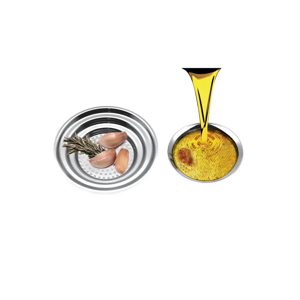 Set 2 Filtri Per Olio E Salse Acciaio Inox