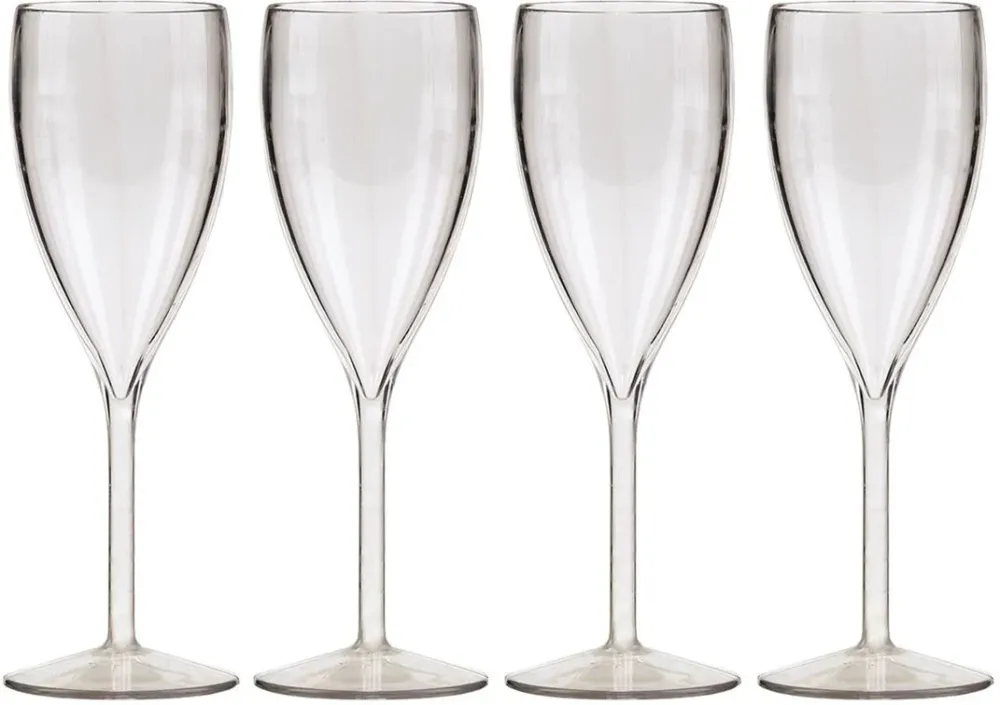 Set 4 Flute per champagne Tritan