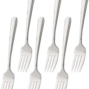 Set 6 Forchette Acciaio Inox Servizio Posate Da Tavola Di Alta Qualità