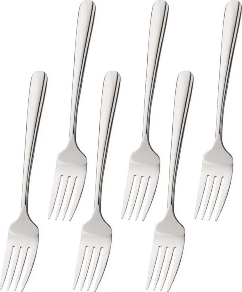 Set 6 Forchette Acciaio Inox Servizio Posate Da Tavola Di Alta Qualità