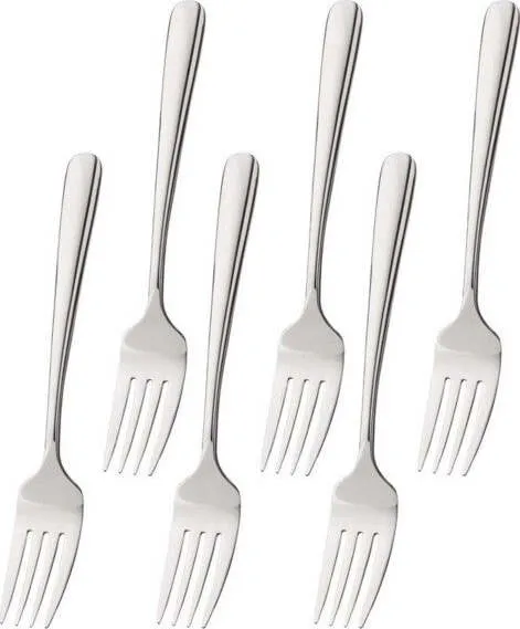 Set 6 Forchette Acciaio Inox Servizio Posate Da Tavola Di Alta Qualità