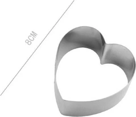 Set 2 Pz Forme Cuore Per Dolci Biscotti Cake Design Stampini Torte 8 Cm 98933