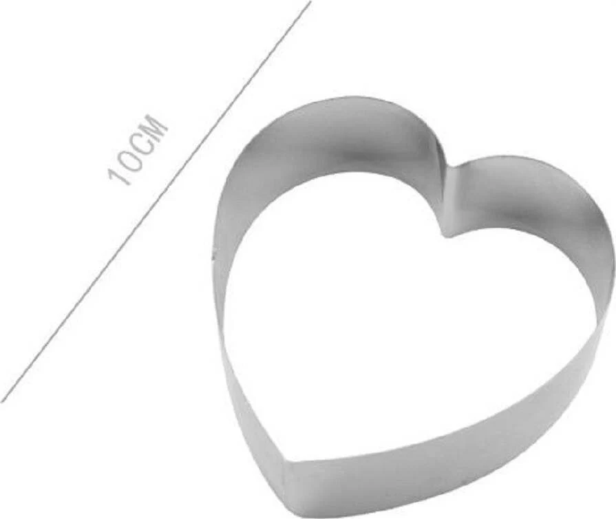 Set 2 Pz Forme Cuore Per Dolci Biscotti Cake Design Stampini Torte 10cm 98934