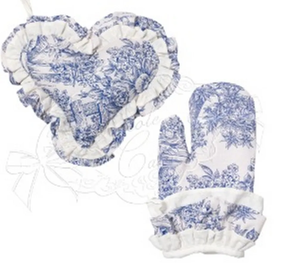 Set Guanto E Presina Etoile blu Coccole di Casa