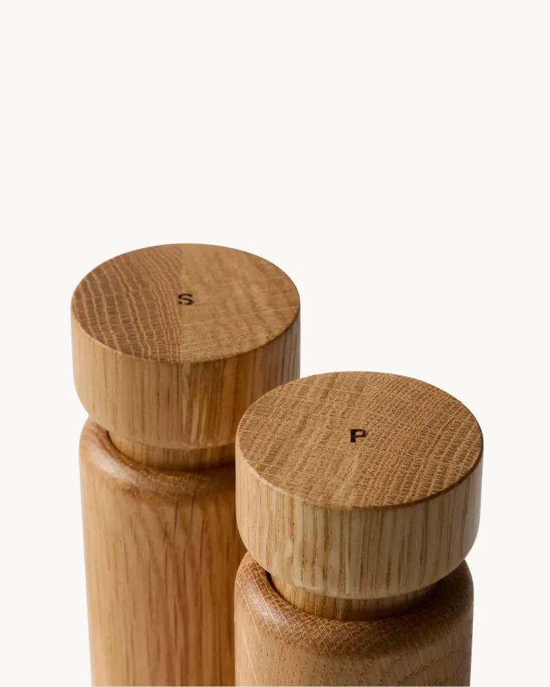 Set 2 macinaspezie piccoli legno di quercia Helsinki