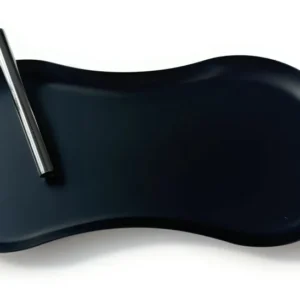 Set "Matt Schwarz & Chrome Oval" – Metallo Tira-Sottopiano + Tubo