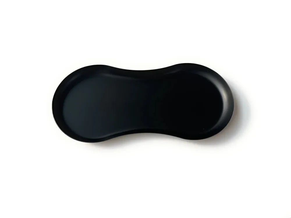 Set "Matt Schwarz & Chrome Oval" – Metallo Tira-Sottopiano + Tubo
