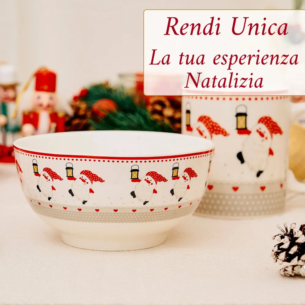 Set 2 Mug + 2 Ciotole 310 ml – Gnomi | Colazioni Festa