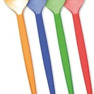 Set 24 Pezzi Cucchiai Plastica Colorati Feste Compleanni Party