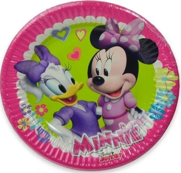 Set 16 Pezzi Piatti Usa E Getta Piatto 19.5 Cm Minnie Paperina Disney Land 613