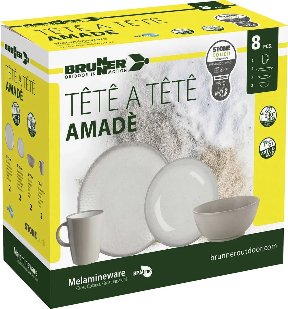 Set piatti da campeggio Brunner TÊTE-Â-TÊTE Amadè