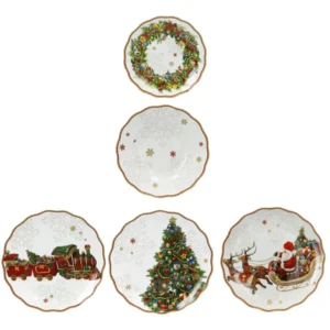 Set Piatti 18 pz Christmas Porcellana Brandani