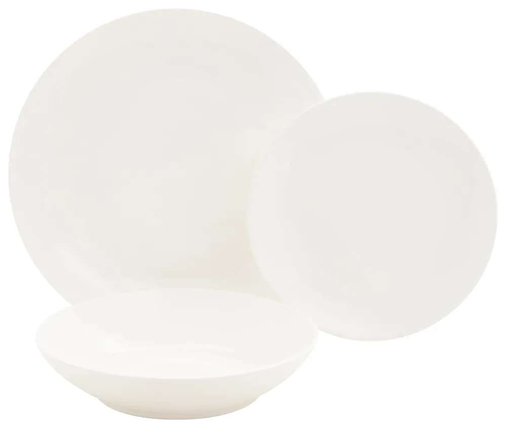 Set 18 piatti Coupe Ariel Bianco
