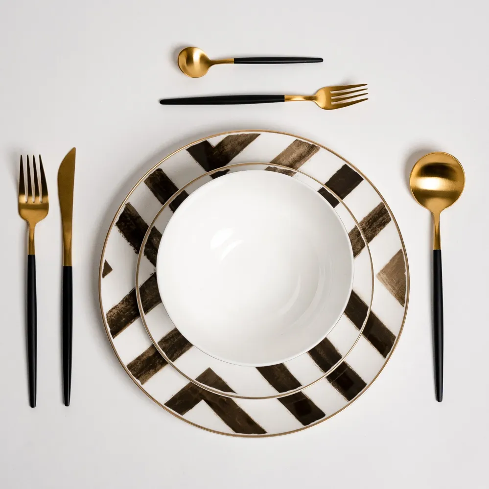 Set di piatti Davi Zwarte Crossroad