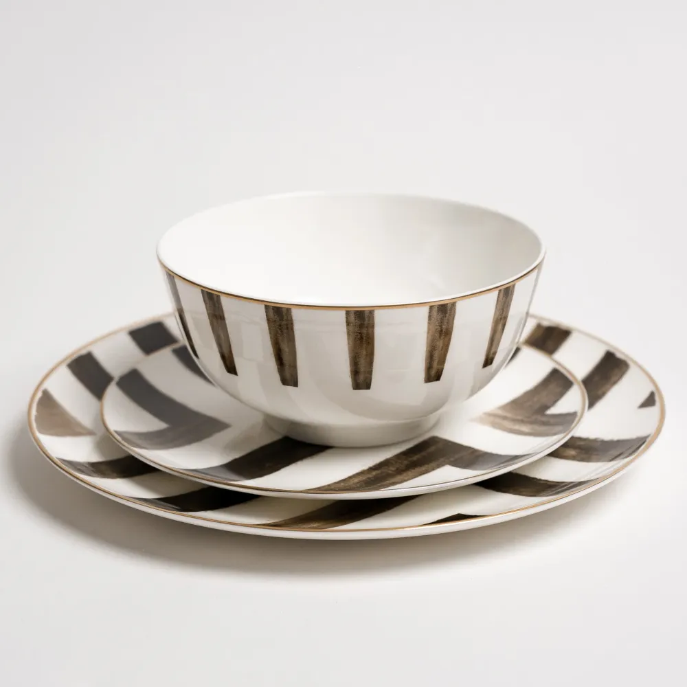 Set di piatti Davi Zwarte Crossroad