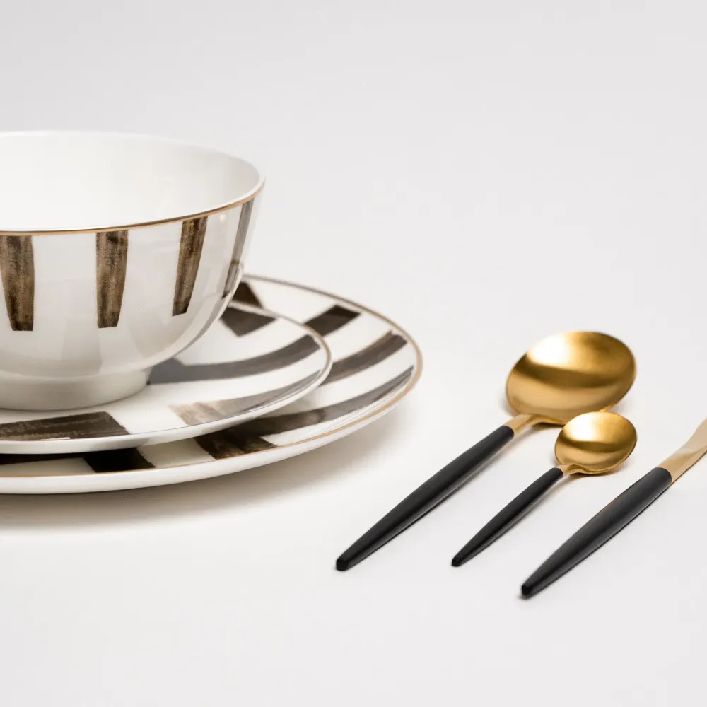 Set di piatti Davi Zwarte Crossroad