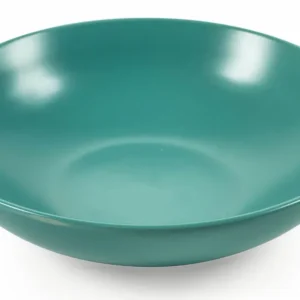 Set 6 Piatti Fondi Ø20,5x5 cm Gres Villa d'Este Home Tivoli Basic Verdi