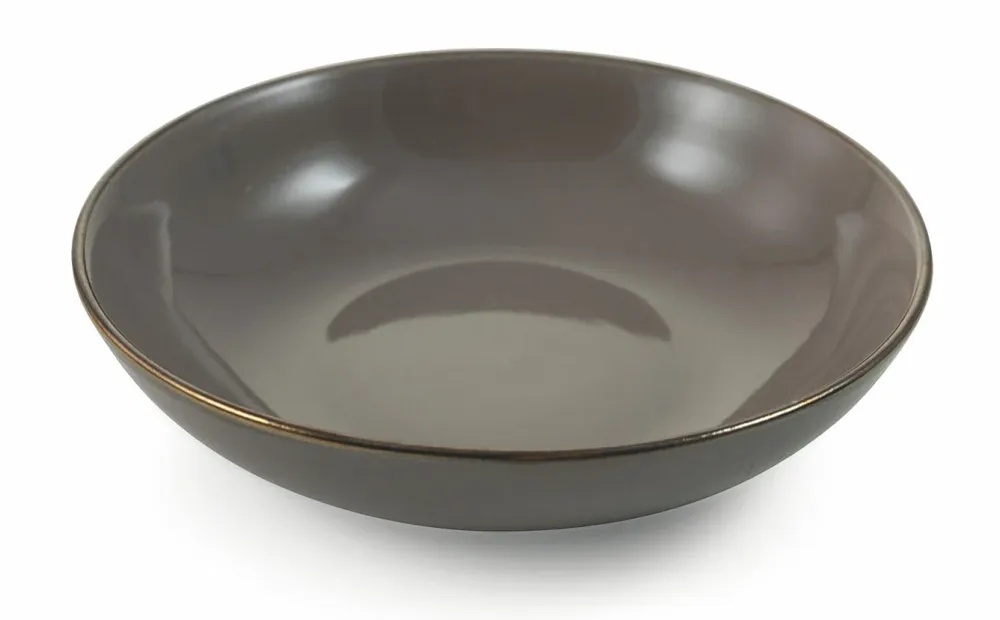 Set 6 Piatti Fondi Ø20x5 cm Gres Villa d'Este Home Tivoli Royal Passion Marroni