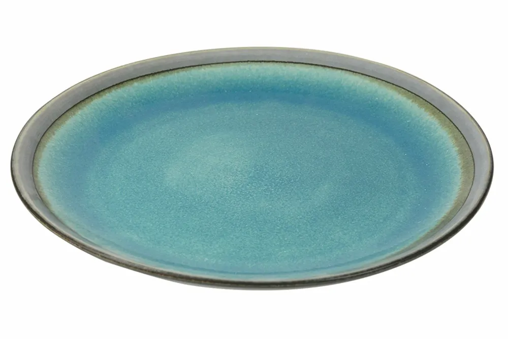Set 6 Piatti Piani Ø27,5 cm Gres Villa d'Este Home Tivoli Turchese Bahamas