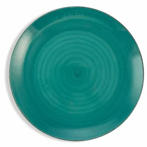 Set 6 Piatti Piani Ø27x3,5 cm Gres Villa d'Este Home Tivoli Baita Azzurri