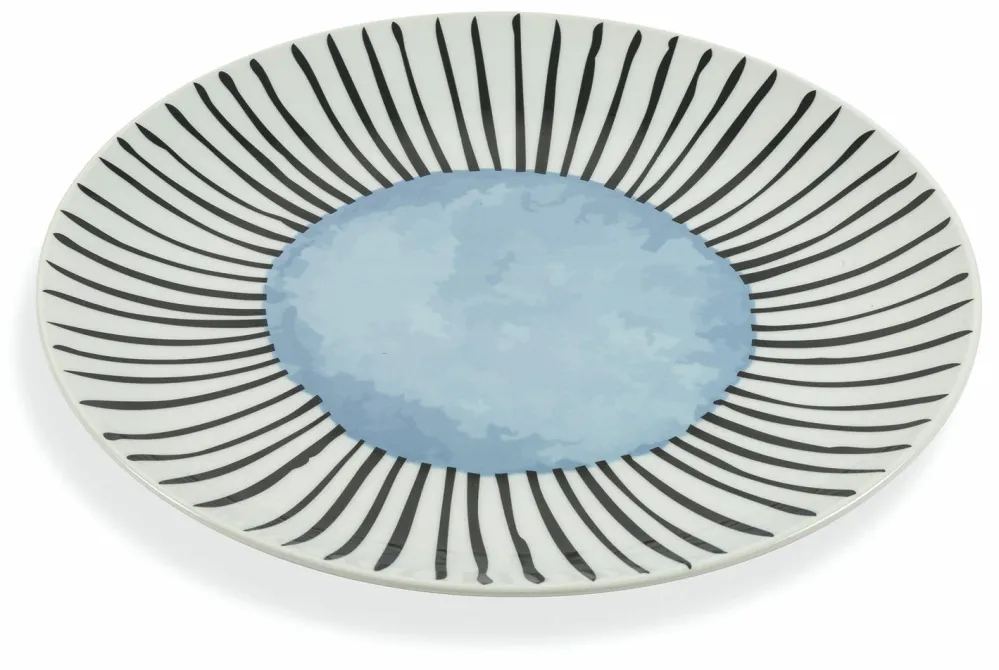 Set 4 Piatti Piani da Portata Ø31x3 cm Porcellana Villa d'Este Home Tivoli Marea