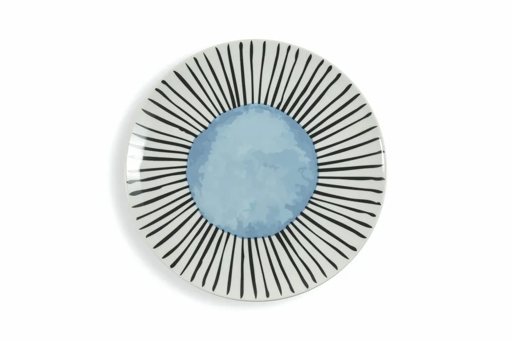Set 4 Piatti Piani da Portata Ø31x3 cm Porcellana Villa d'Este Home Tivoli Marea