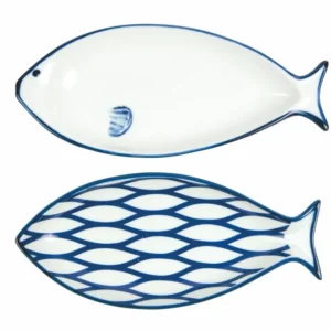 Set 2 Piattini Porcellana 19 cm Villa d'Este Home Tivoli Open Fish