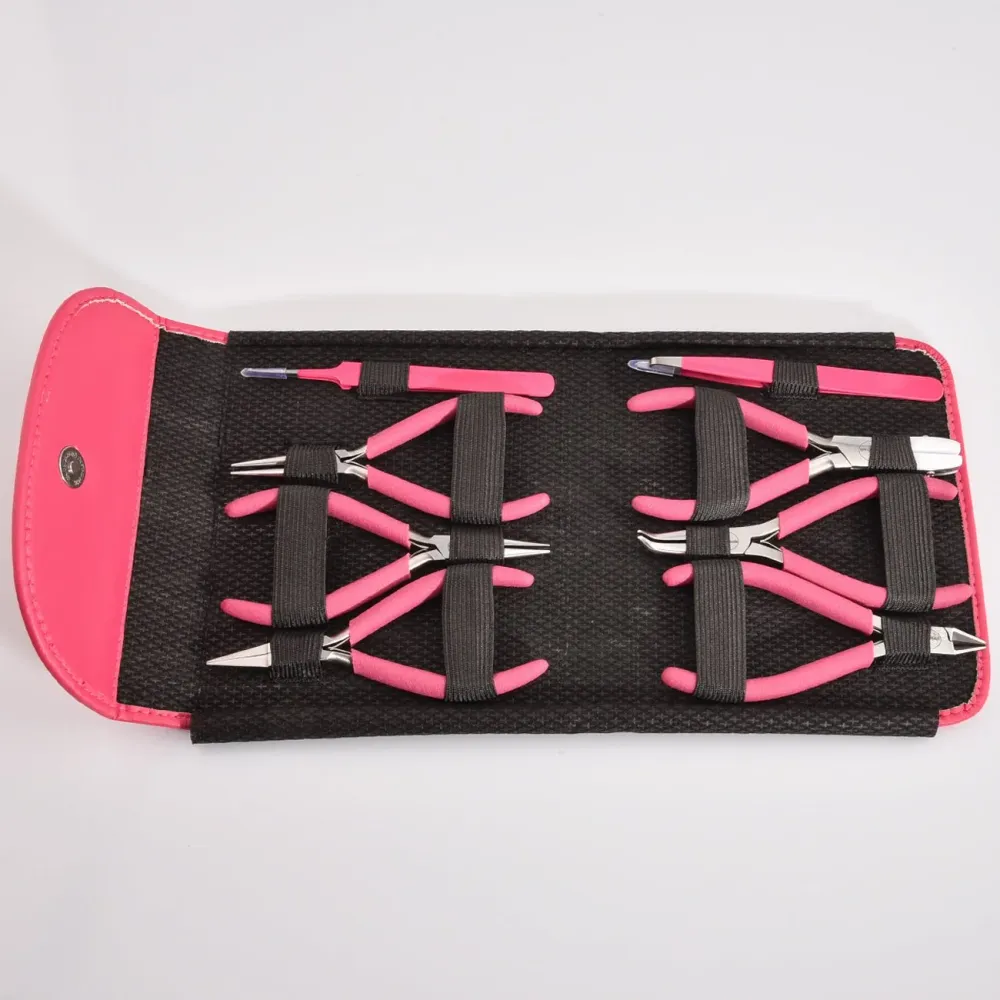 Set di pinze con 6 pinze diverse - Alta qualità - Vogue Lovers - Fucsia